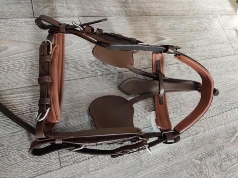 Ogłowie LUX zaprzęgowe pony