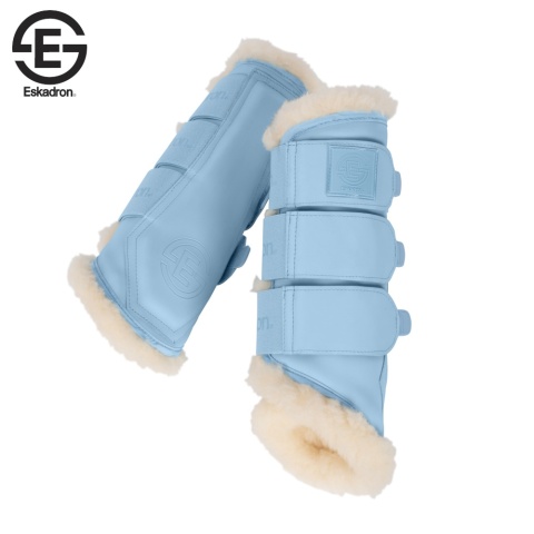 Ochraniacze z futerkiem Eskadron Reflexx Softslate Evo-Wool Silkblue, błękitne